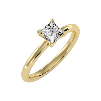 Queenly Engagement Ring In 925 Sterling Silver - Six