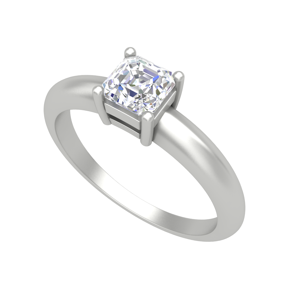Queen Ring Solitaire Ring In 925 Sterling Silver - Two