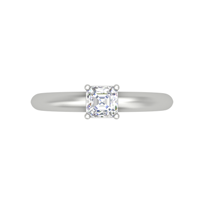 Queen Ring Solitaire Ring - Four