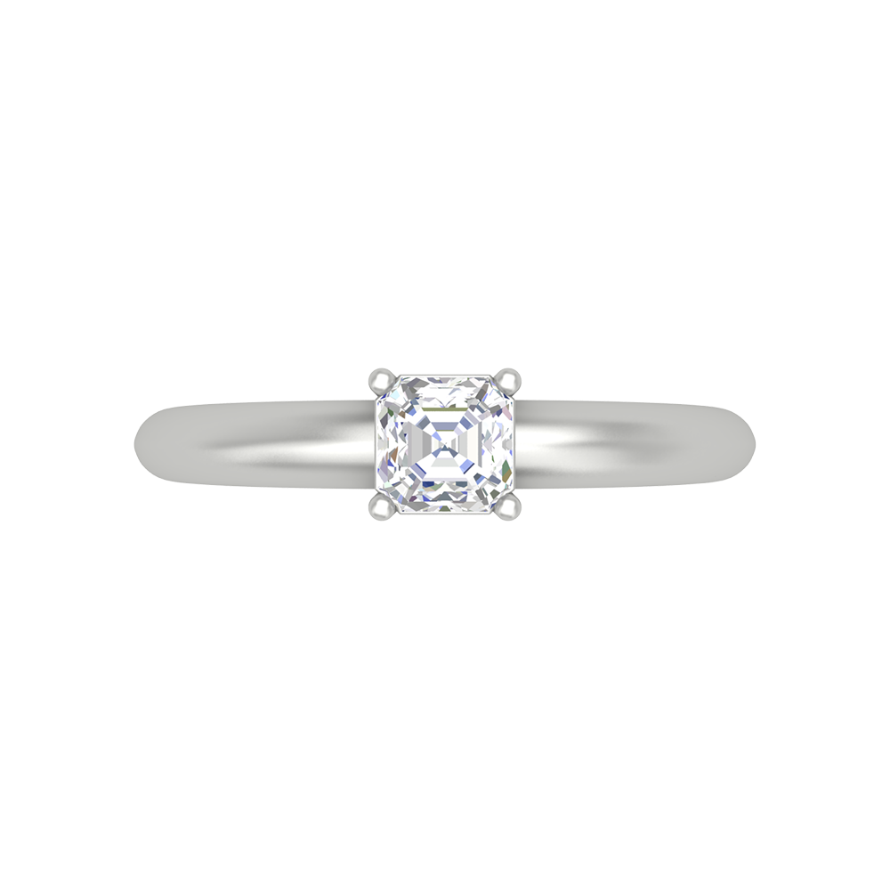 Queen Ring Solitaire Ring In 925 Sterling Silver - Four