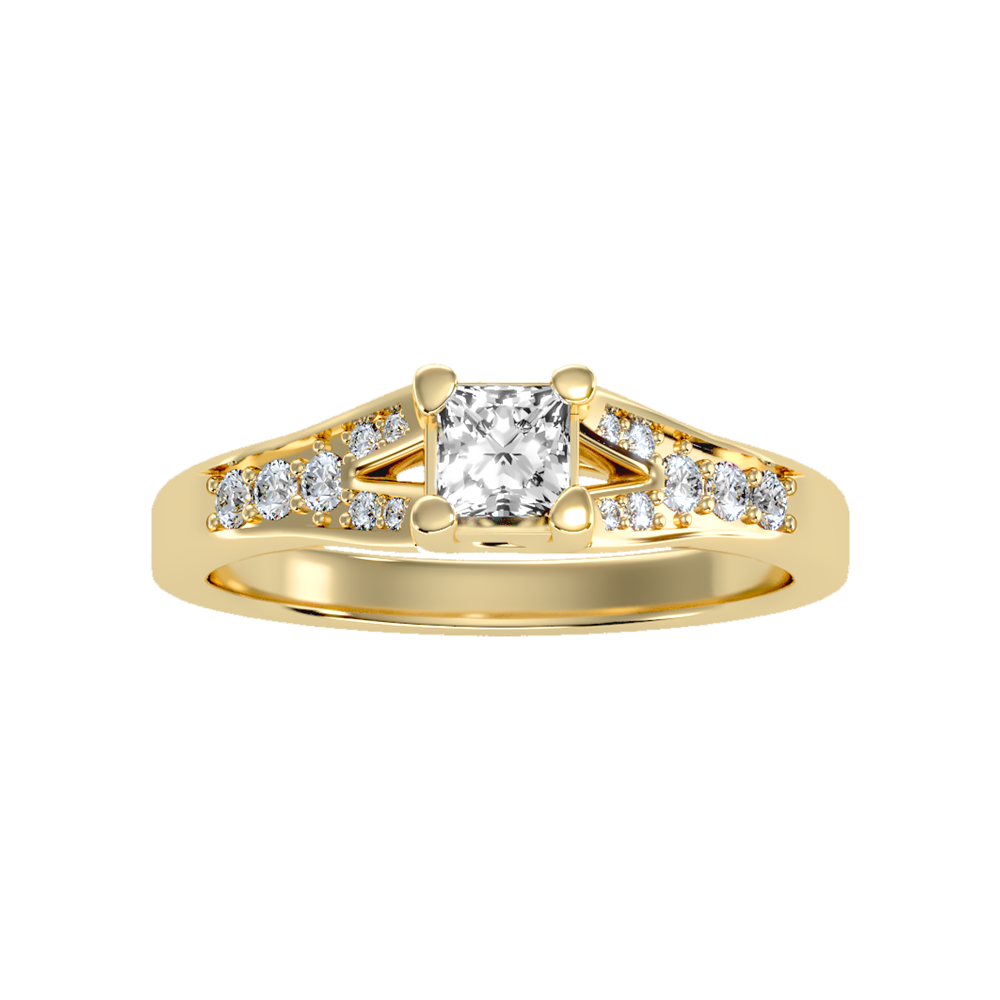 Queen Solitaire Ring In 925 Sterling Silver - Eleven