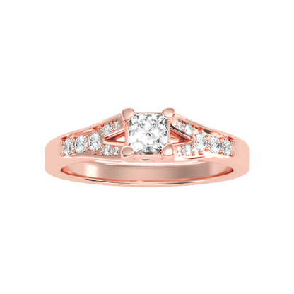 Queen Solitaire Ring - Three