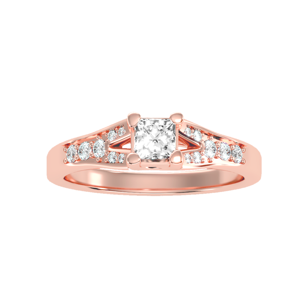 Queen Solitaire Ring In 925 Sterling Silver - Three