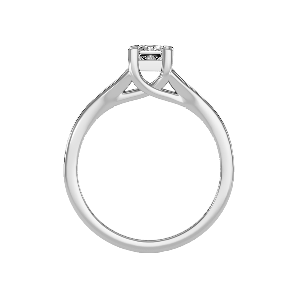 Queen Solitaire Ring In 925 Sterling Silver - Nine