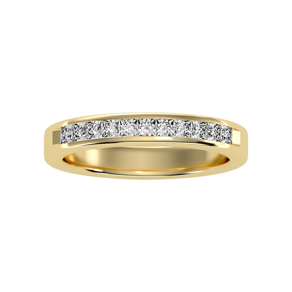 Qwen Half Eternity Band In 925 Sterling Silver - Ten