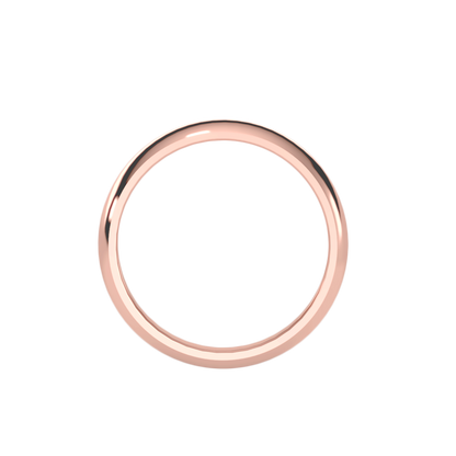 Rose Gold Polished Comfort Fit Wedding Band Ring - One