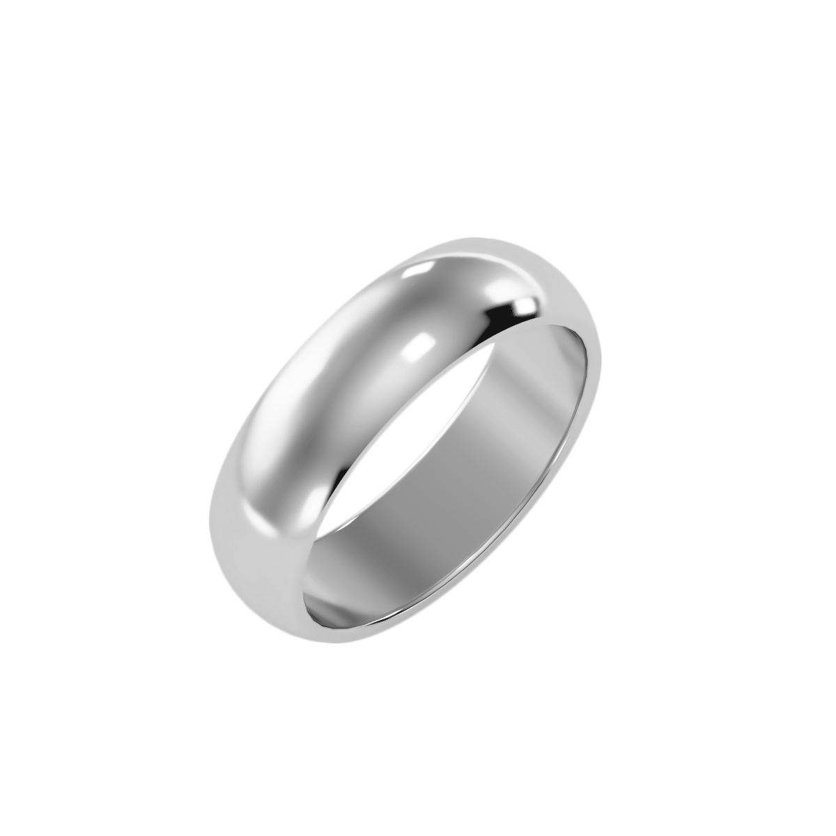 Rose Gold Polished Comfort Fit Wedding Band Ring - Seven
