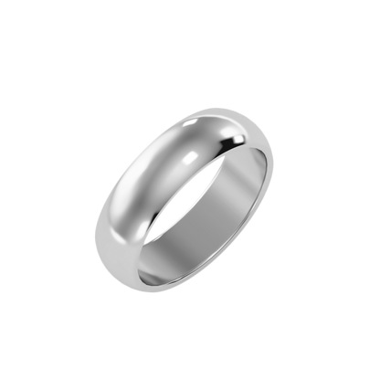Rose Gold Polished Comfort Fit Wedding Band Ring - Seven