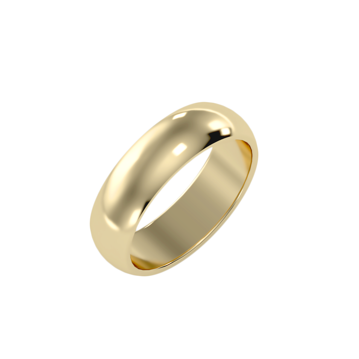 Rose Gold Polished Comfort Fit Wedding Band Ring - Eleven