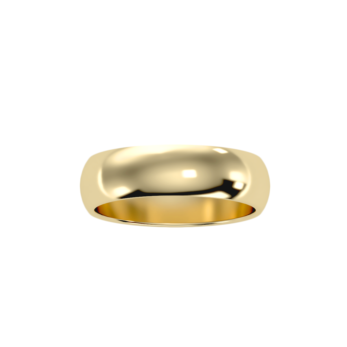 Rose Gold Polished Comfort Fit Wedding Band Ring - Thirteen