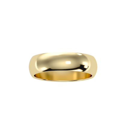 Rose Gold Polished Comfort Fit Wedding Band Ring - Thirteen