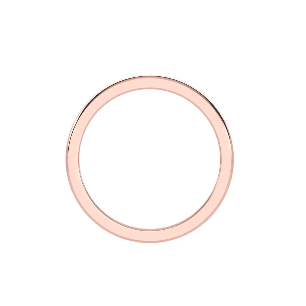 Rose Gold Classic Wedding Band Ring 2Mm - Three
