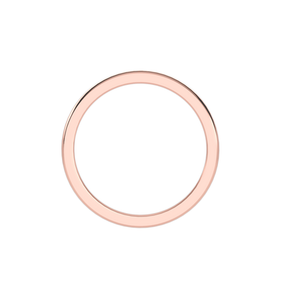 Rose Gold Classic Wedding Band Ring 2Mm - Three