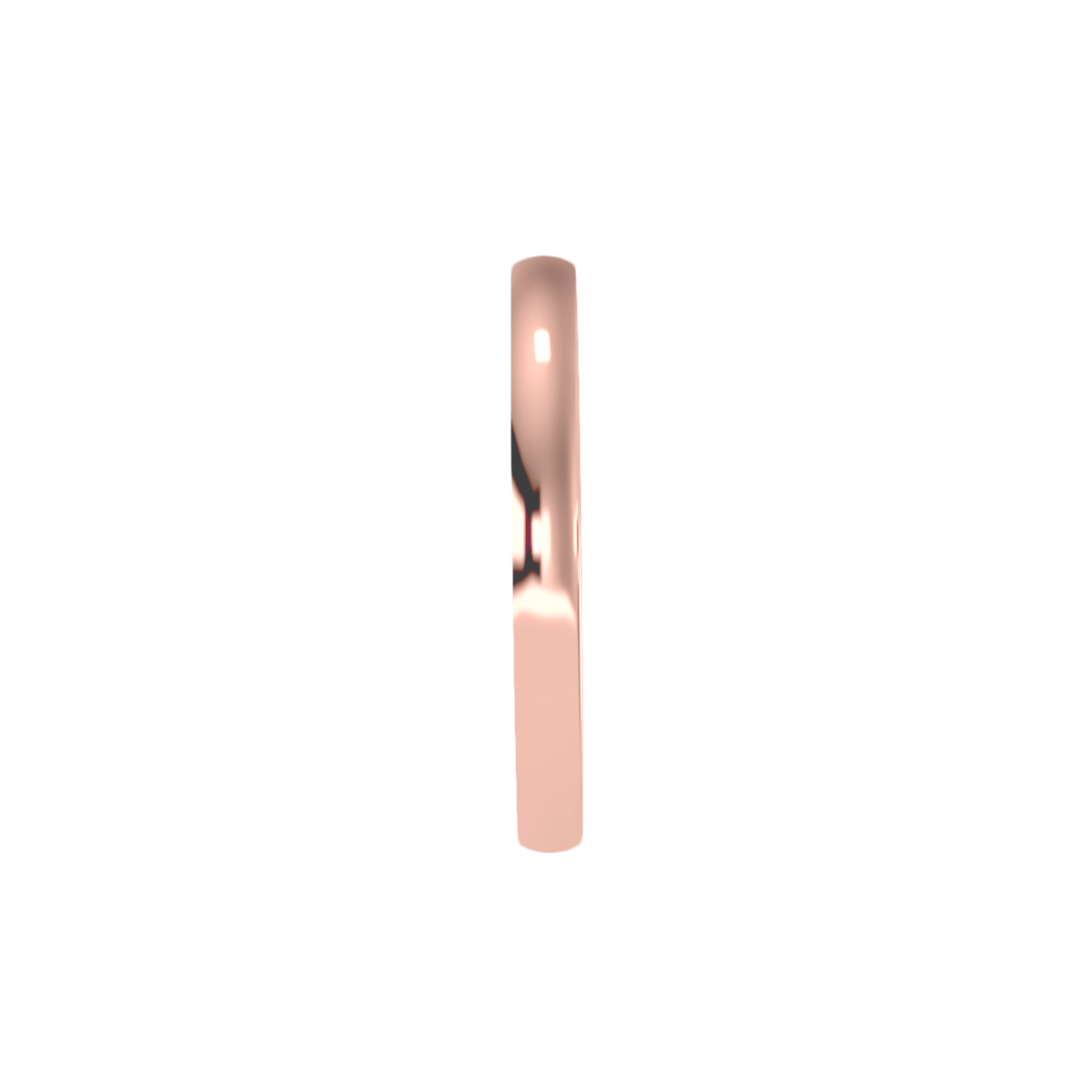 Rose Gold Classic Wedding Band Ring 2Mm - Four
