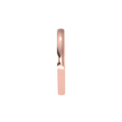 Rose Gold Classic Wedding Band Ring 2Mm - Four