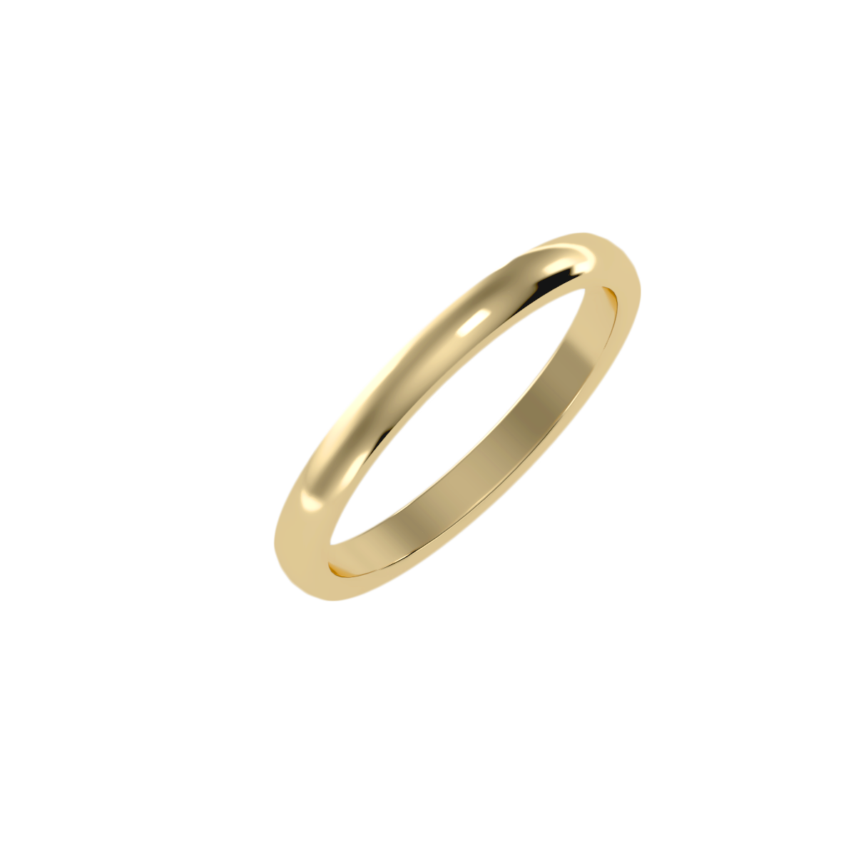 Rose Gold Classic Wedding Band Ring 2Mm - Eleven