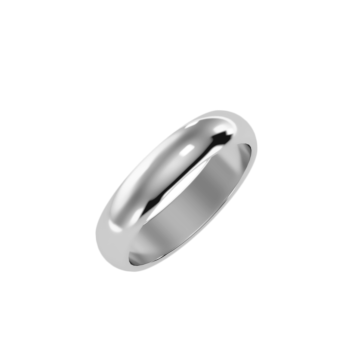 Rose Gold Polished Comfort Fit Wedding Band Ring - Seven