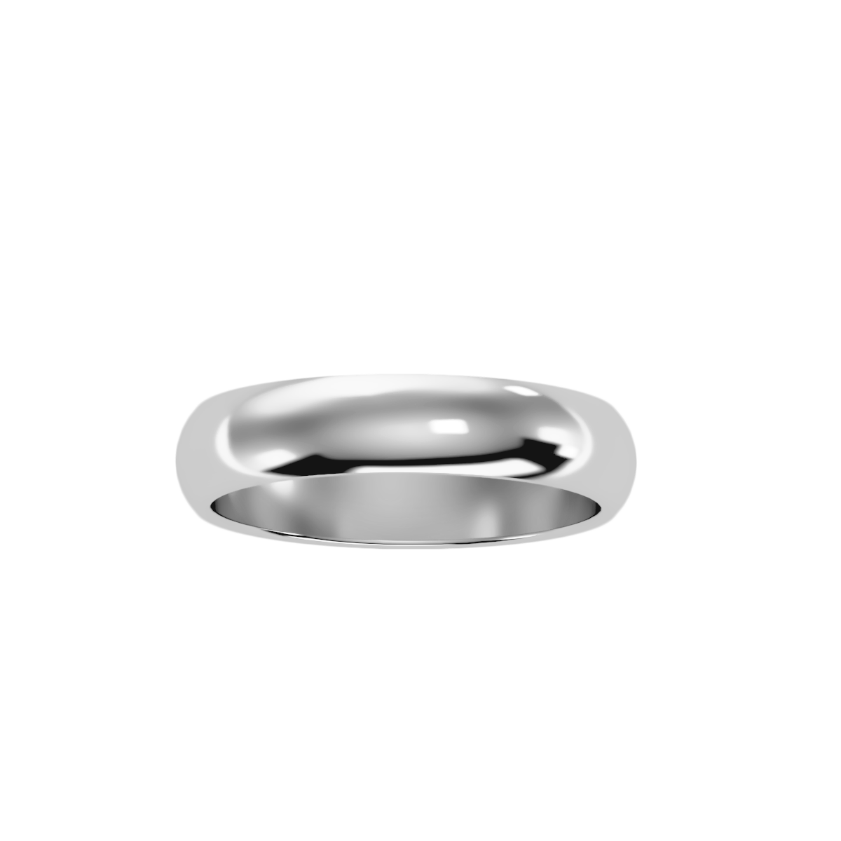 Rose Gold Polished Comfort Fit Wedding Band Ring - Nine