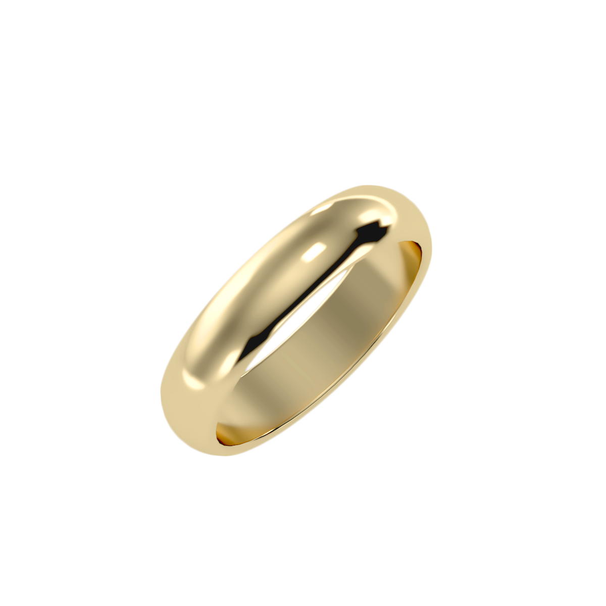 Rose Gold Polished Comfort Fit Wedding Band Ring - Eleven