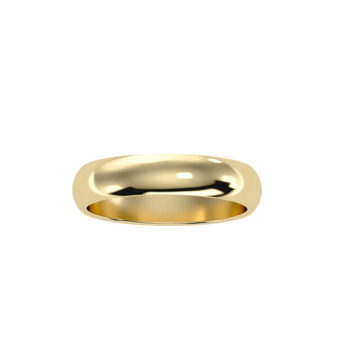 Rose Gold Polished Comfort Fit Wedding Band Ring - Thirteen