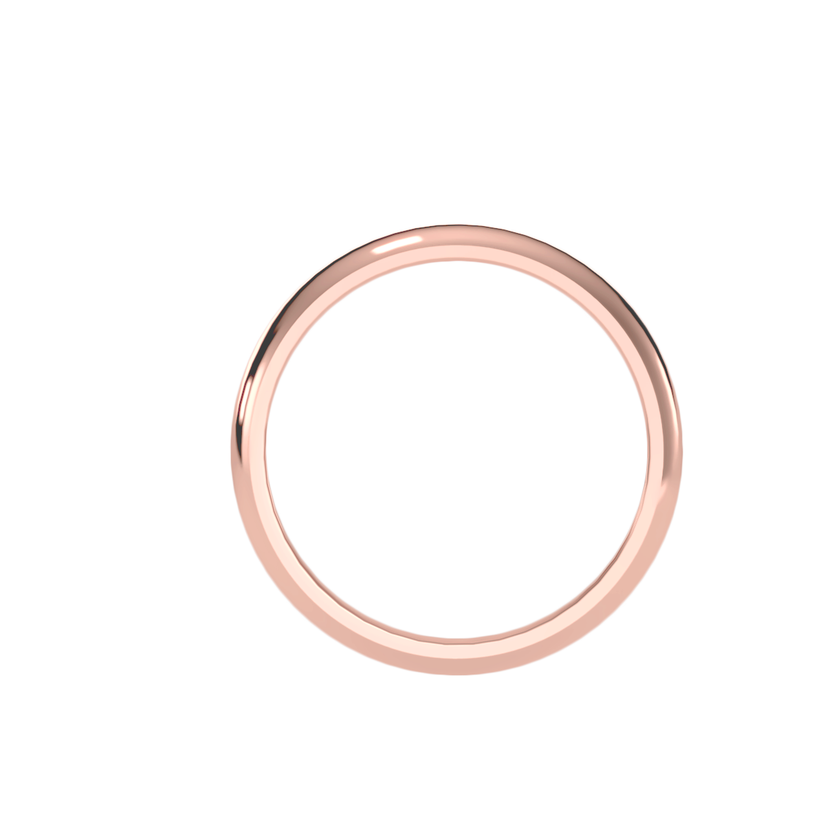 Rose Gold Plain Wedding Band Ring For Women - Three