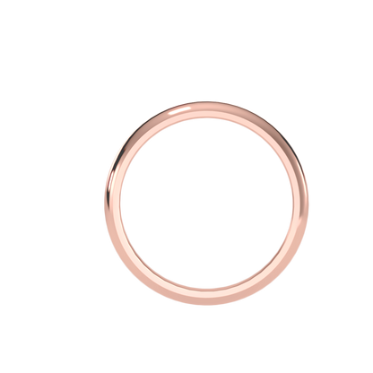 Rose Gold Plain Wedding Band Ring For Women - Three