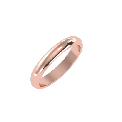 Rose Gold Plain Wedding Band Ring For Women - One