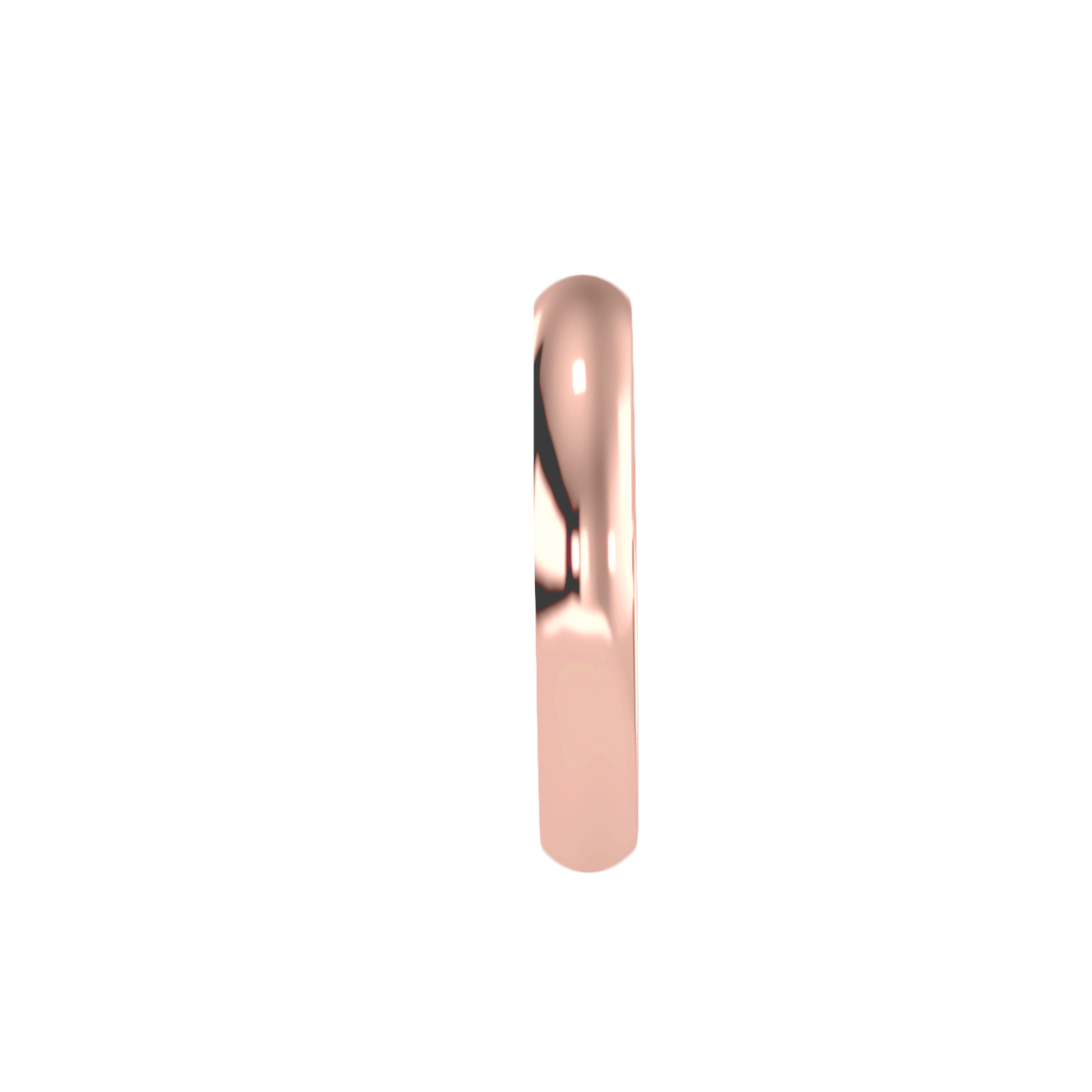 Rose Gold Plain Wedding Band Ring For Women - Four
