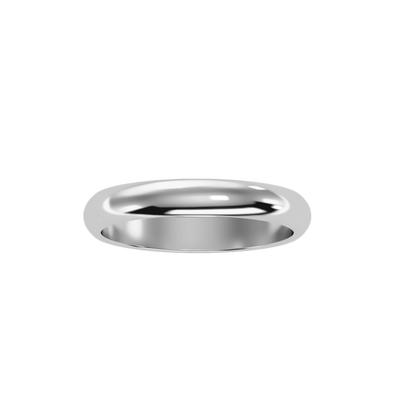 Rose Gold Plain Wedding Band Ring For Women - Nine