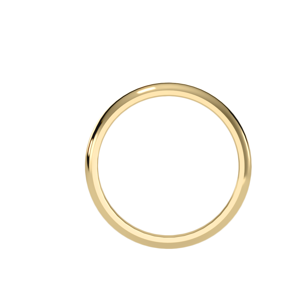 Rose Gold Plain Wedding Band Ring For Women - Ten
