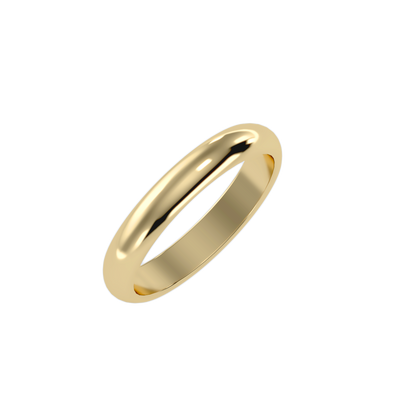 Rose Gold Plain Wedding Band Ring For Women - Eleven