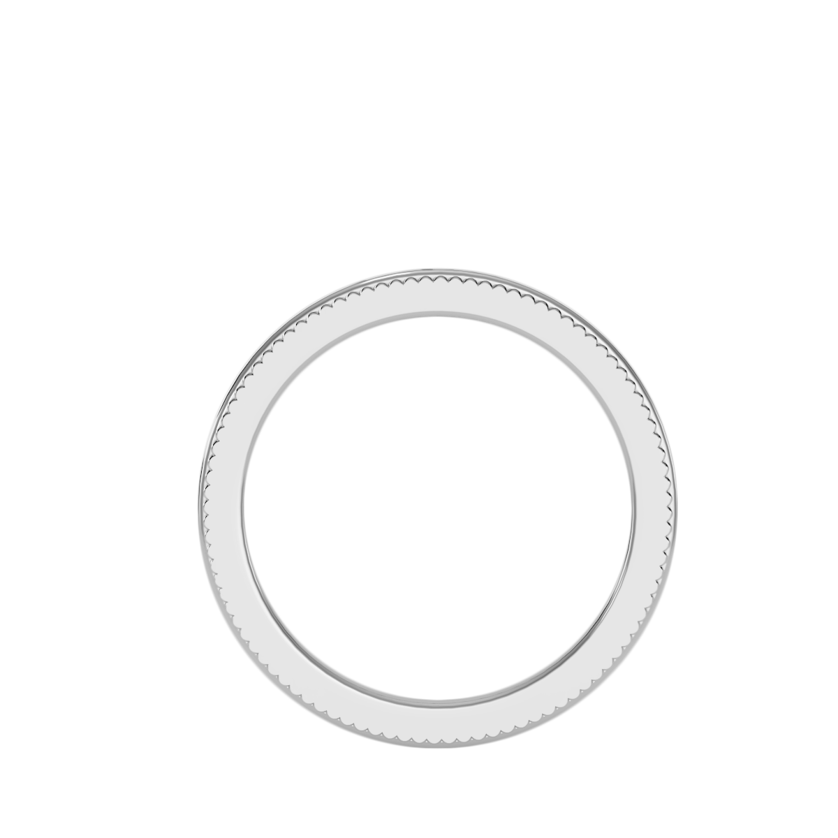 Yellow Gold Milgrain Edge Wedding Band Ring - Ten