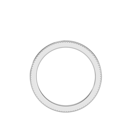Yellow Gold Milgrain Edge Wedding Band Ring - Ten
