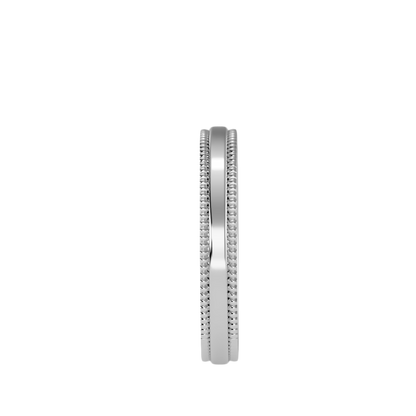 Yellow Gold Milgrain Edge Wedding Band Ring - Twelve
