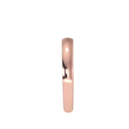 Rose Gold Diamond Vintage Art Deco Wedding Band Ring - Four