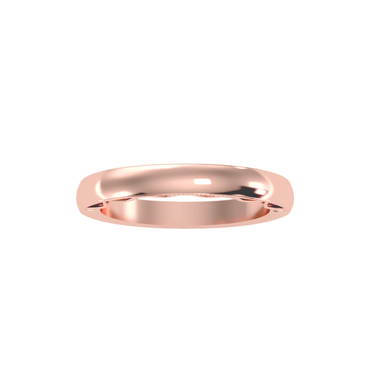 Rose Gold Diamond Vintage Art Deco Wedding Band Ring - Five