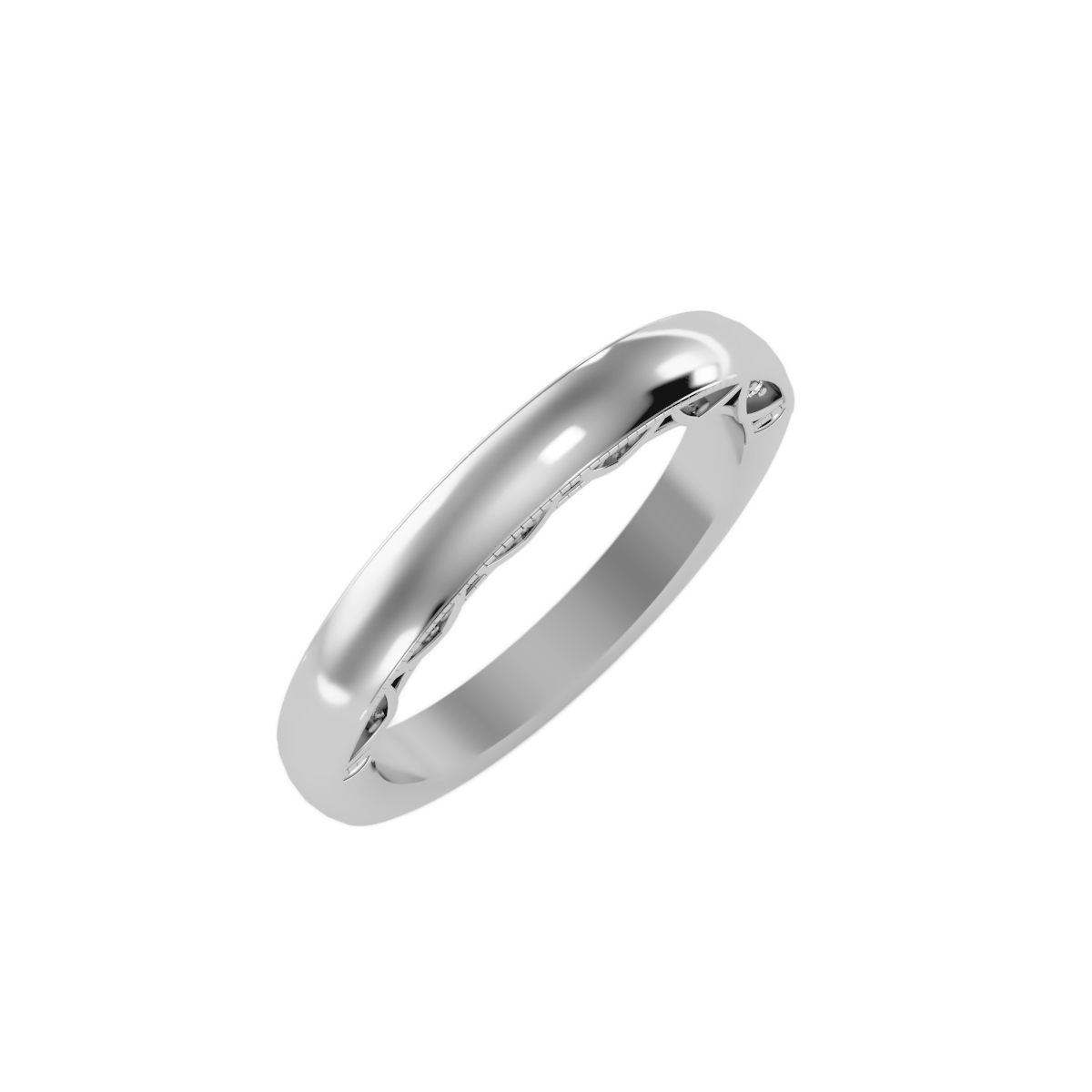 Rose Gold Diamond Vintage Art Deco Wedding Band Ring - Seven