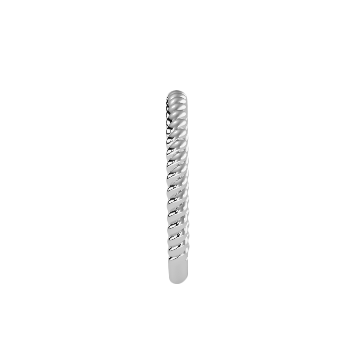 Rose Gold Twisted Rope Stackable Ring - Eight