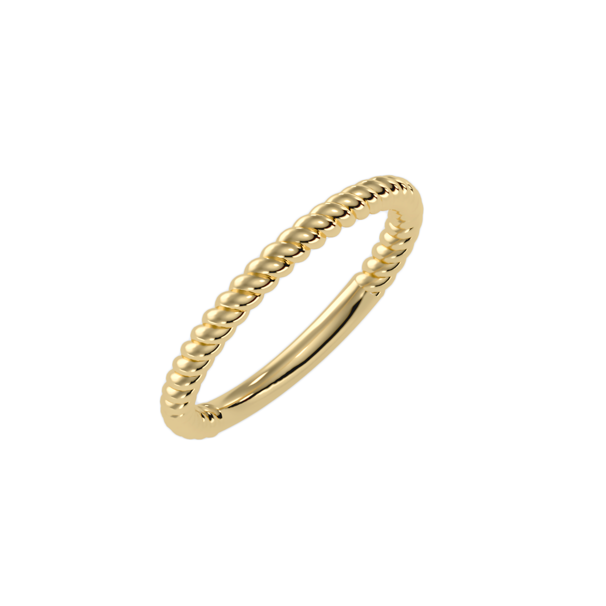Rose Gold Twisted Rope Stackable Ring - Eleven