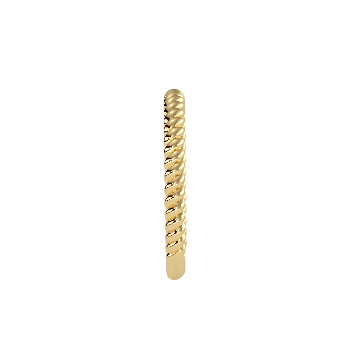 Rose Gold Twisted Rope Stackable Ring - Twelve