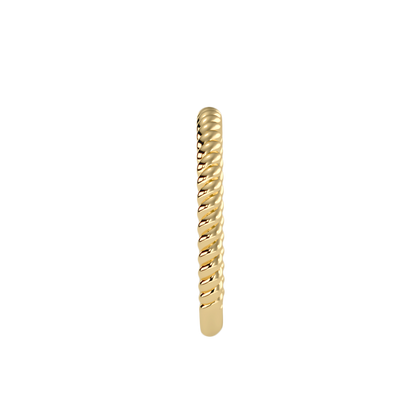 Rose Gold Twisted Rope Stackable Ring - Twelve