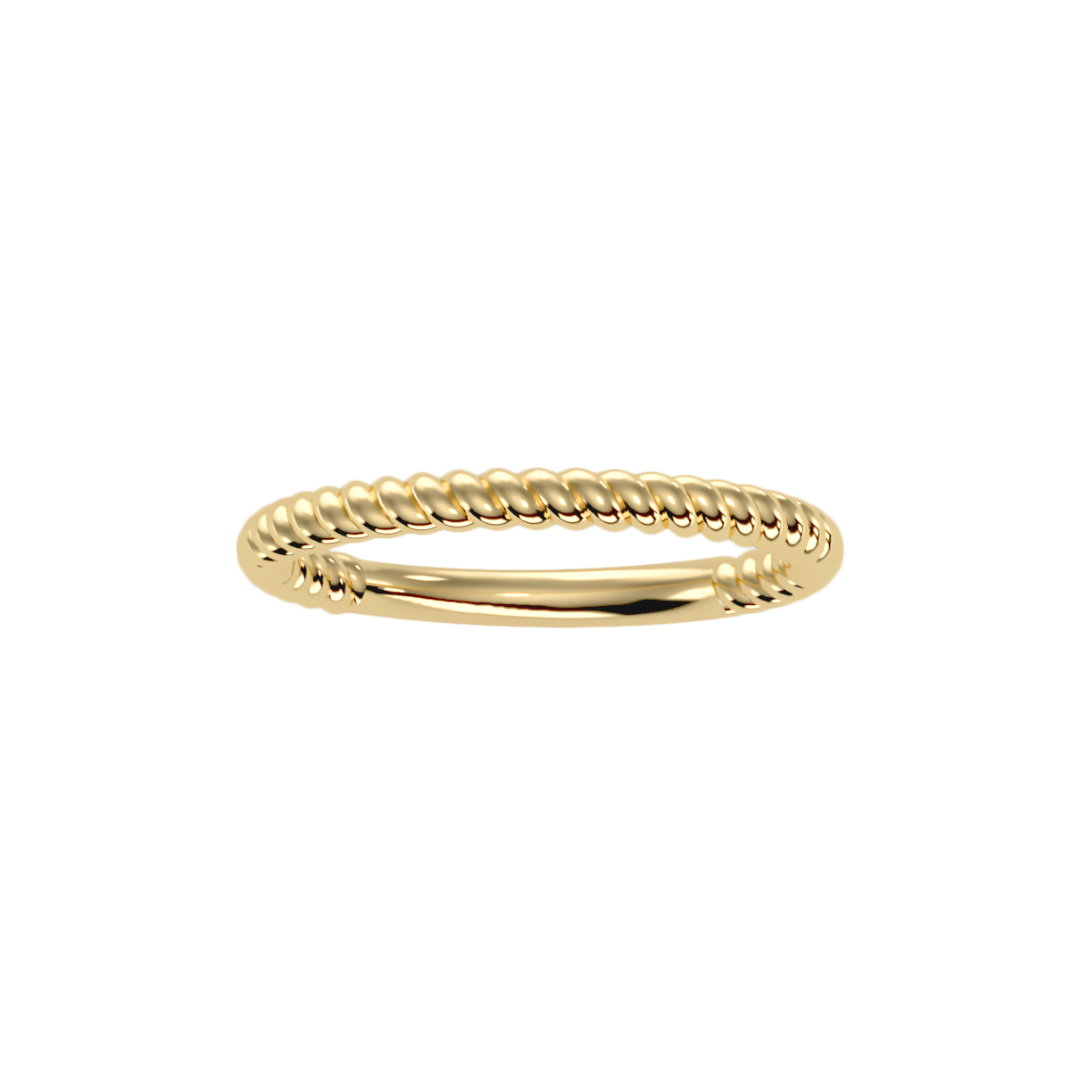 Rose Gold Twisted Rope Stackable Ring - Thirteen