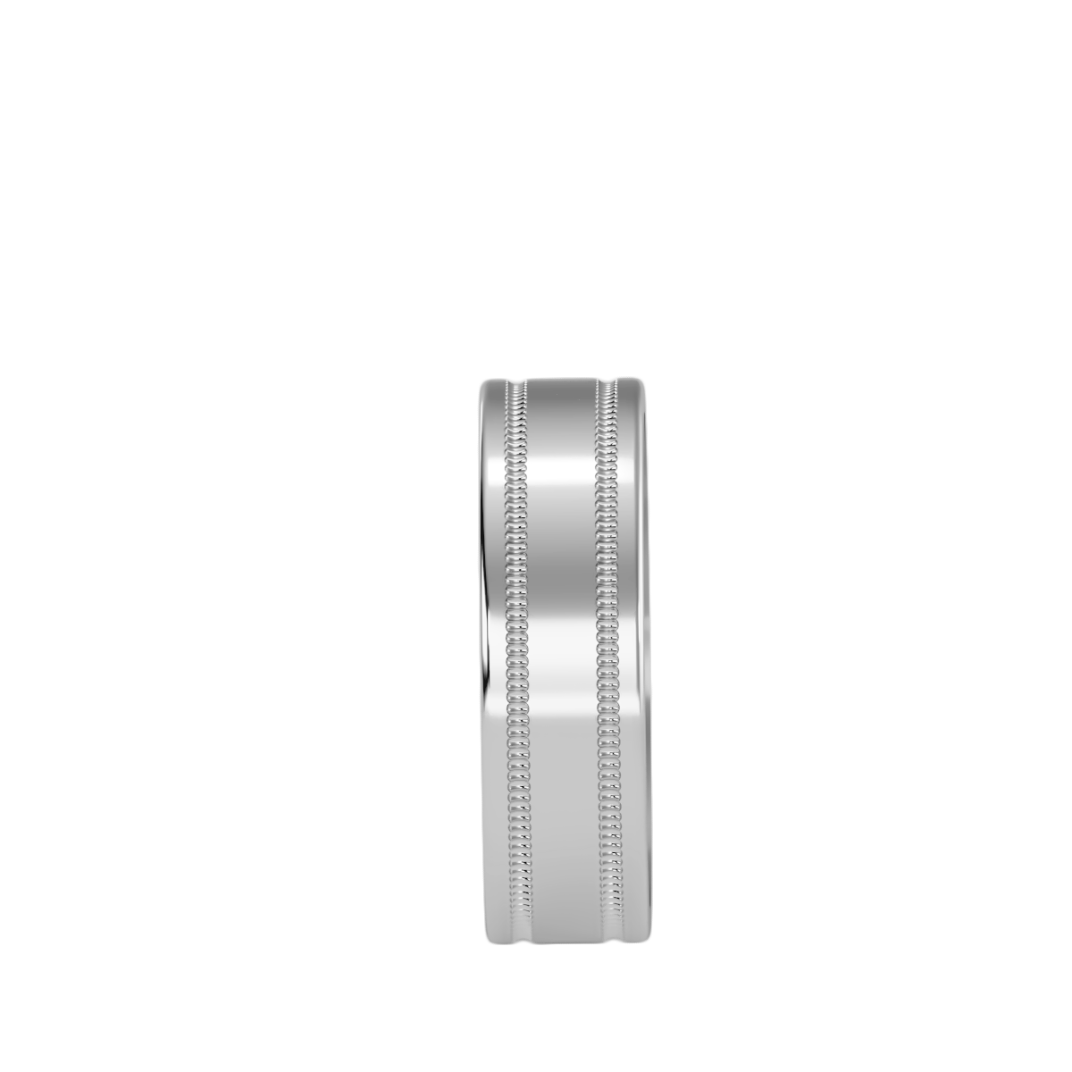 Rose Gold Milgrain Edge Wedding Band Ring 6 Mm - Eight