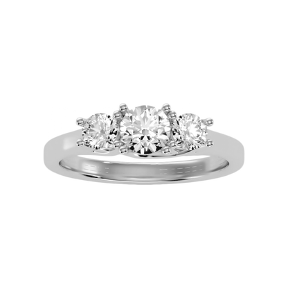 Maravillosa Three Stone Ring In 925 Sterling Silver - Four