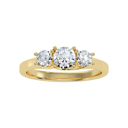 Maravillosa Three Stone Ring In 925 Sterling Silver - Nine
