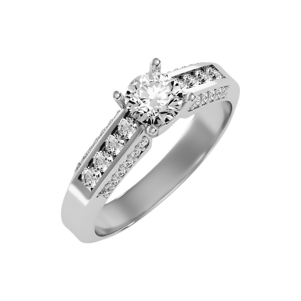 Radiante Solitaire Ring - One