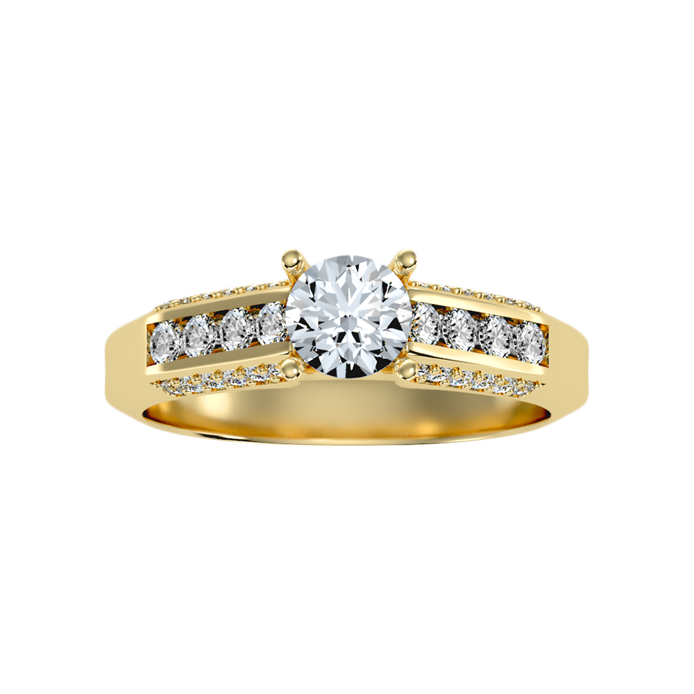 Radiante Solitaire Ring In 925 Sterling Silver - Ten