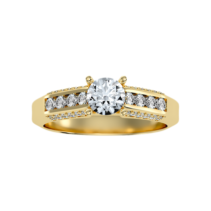Radiante Solitaire Ring In 925 Sterling Silver - Ten