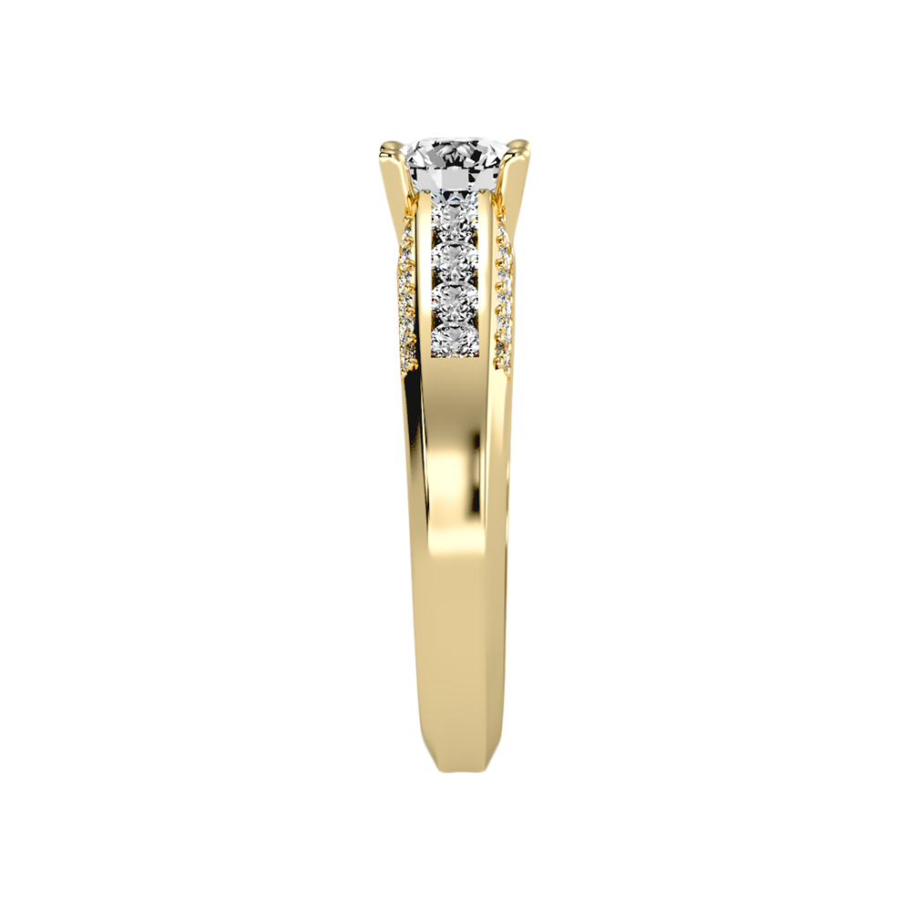Radiante Solitaire Ring In 925 Sterling Silver - Eleven