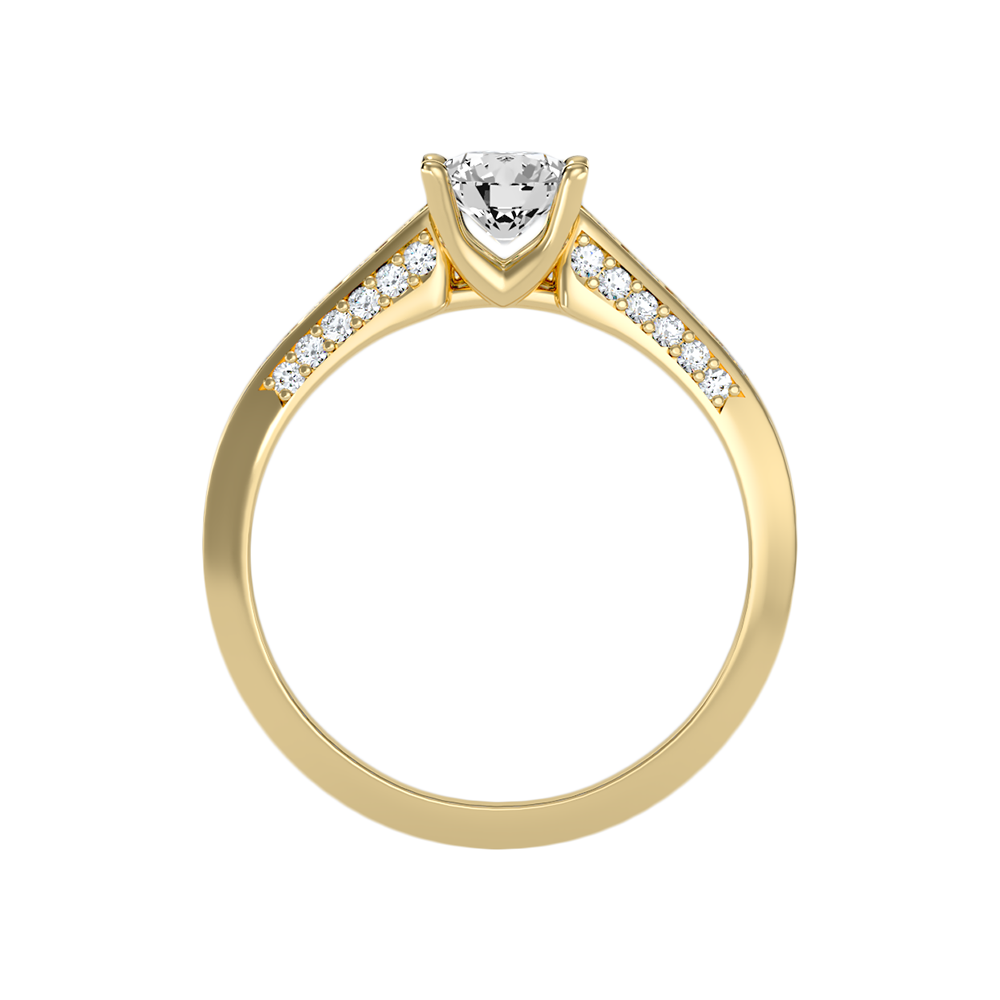 Radiante Solitaire Ring In 925 Sterling Silver - Twelve